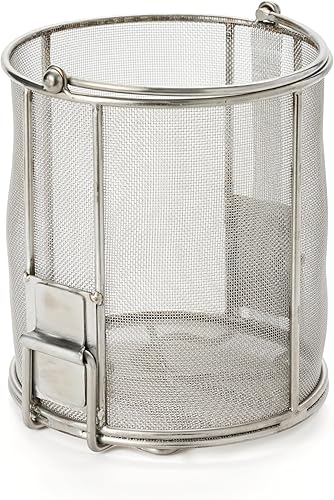Dip N' Drain - La mejor cesta de limpieza de piezas de acero inoxidable Se adapta a cualquier cubo de 2 galones, malla de 132 , mango oscilante