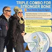 Vista 5 de Vitamina D3 5000 UI y K2 (como MK7) 200 mcg Gomitas + 600 mg de Calcio, con Aceite de Coco para Alta Absorción, Suplemento de Vitamina D3 K2