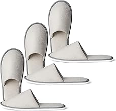 3 Pairs of Hotel Slippers for Guests, Non-Disposable Travel Slippers, Hotel Slippers with Non-Slip Sole, Soft, Comfortable, for Hotels & Home