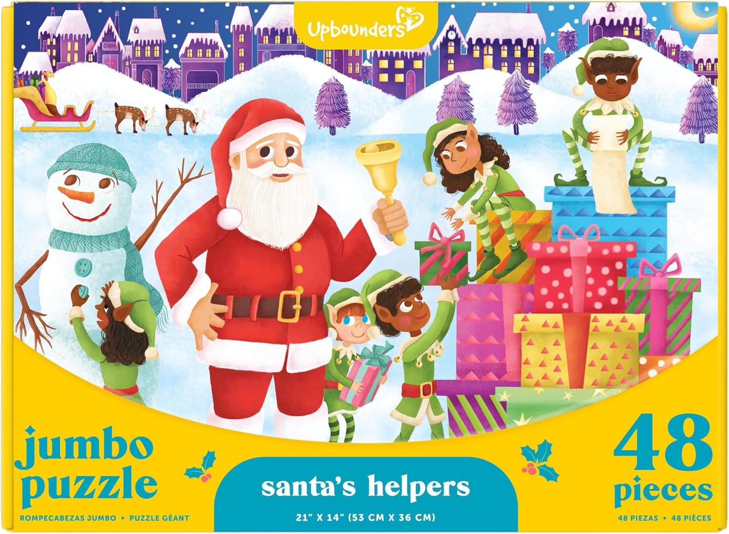 Upbounders Santa's Helper's 48 Piece Kids Christmas Floor Puzzle, 4+