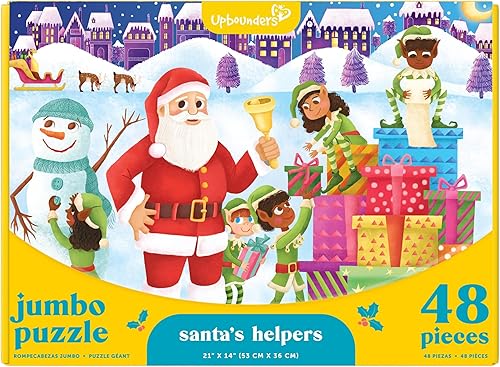 Upbounders Santas Helpers - Rompecabezas de 48 piezas para niños diseño de Navidad 4