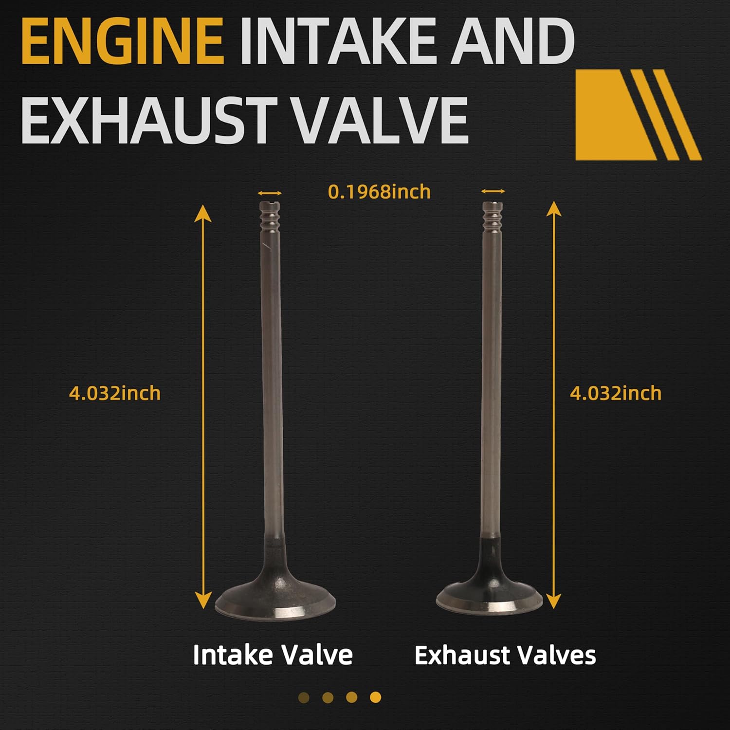 32 pcs Engine Intake and Exhaust Valve Kit Fit for Chevy Sonic 1.8L 2012-2018 Fit for Chevy Cruze 1.8L 2011-2016, OE# IV1756-8 EV1756-8 VSS680-16