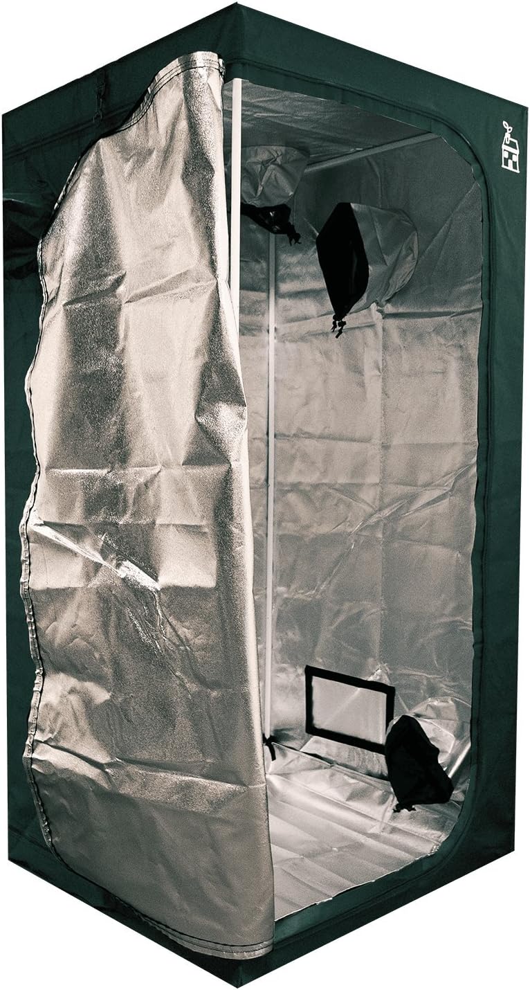 Plant House Compact Heavy Duty Hydroponic Indoor Plant Grow Tent | Anti-Burst Zipper Technology | Holds up to 110lbs from Ceiling | 100% Lightproof Design | Upgraded BoPET Film for 98% Reflectivity