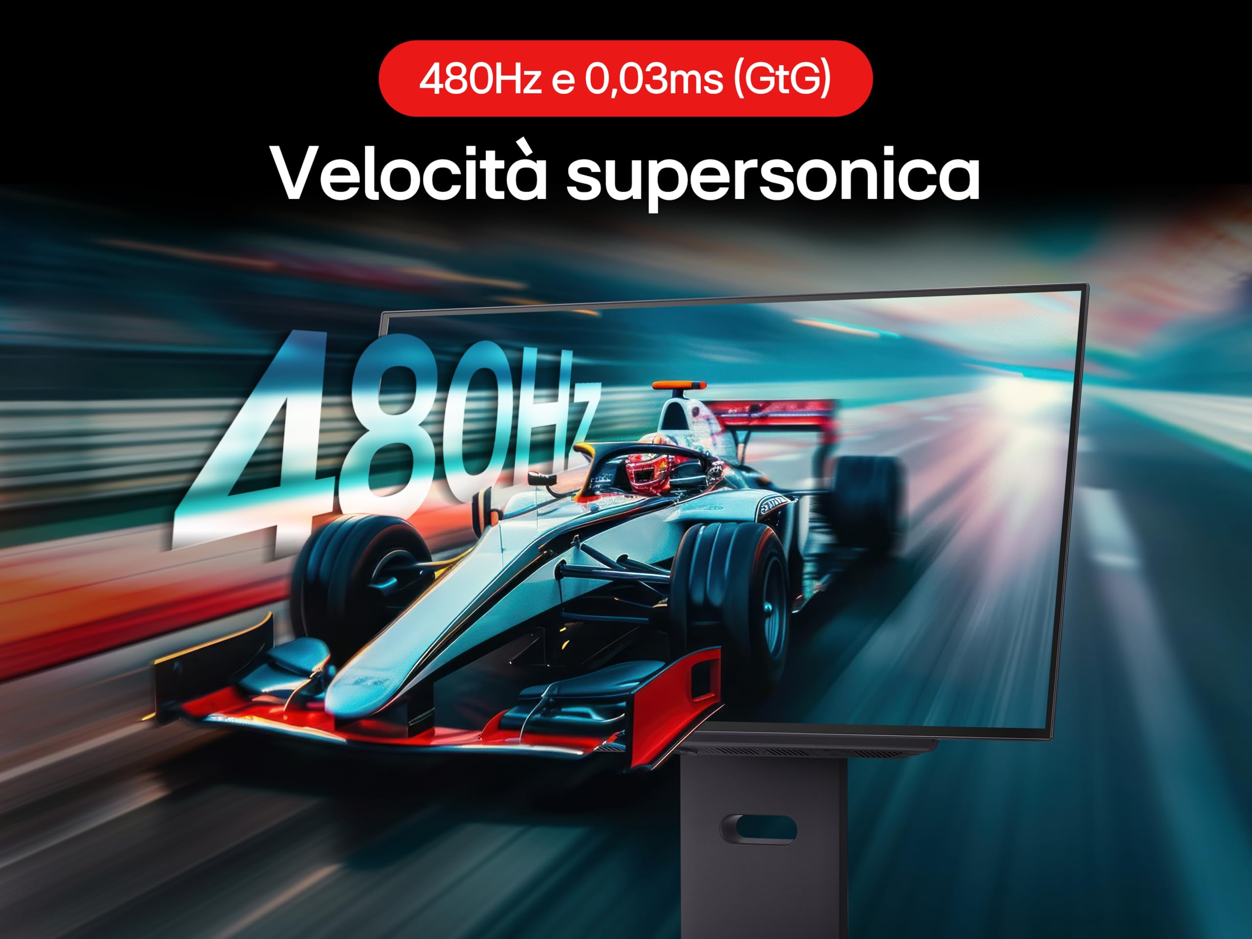 LG UltraGear OLED 27GX790A Monitor Gaming 27", QHD (2560x1440), OLED, 480Hz, 0,03ms (GtG), G-Sync, FreeSync Premium Pro, HDR True Black 400, HDMI 2.1, DisplayPort 2.1, Nero