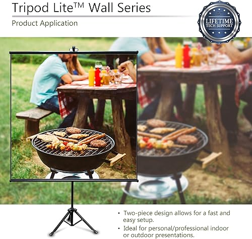 Miniatura 6 de Elite Screens Tripod Series - Pantalla de proyección ajustable, relación de aspecto múltiple, portátil, para uso en interiores y exteriores, serie