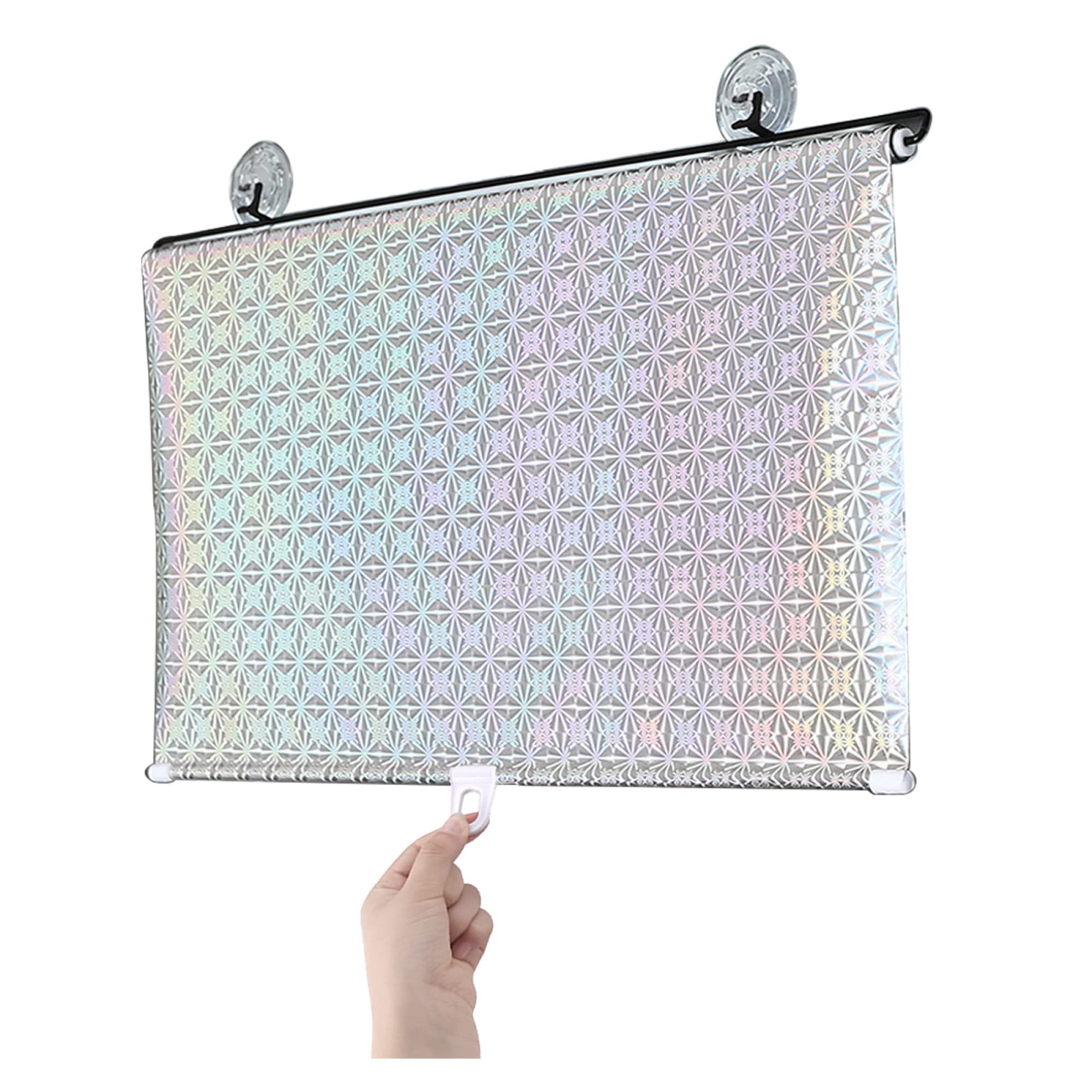 JANEFLY Sunshade Suction Cup Car Sunshade Blackout Curtain Temporary Blinds Portable Lightweight Shade Block Sun Glare and Heat No-Perforated