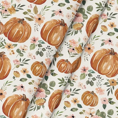 Miniatura 5 de Horaldaily Mantel redondo de otoño de 70 x 70 pulgadas, diseño de cosecha de otoño de Acción de Gracias, acuarela, naranja, calabaza, rosa, flores,