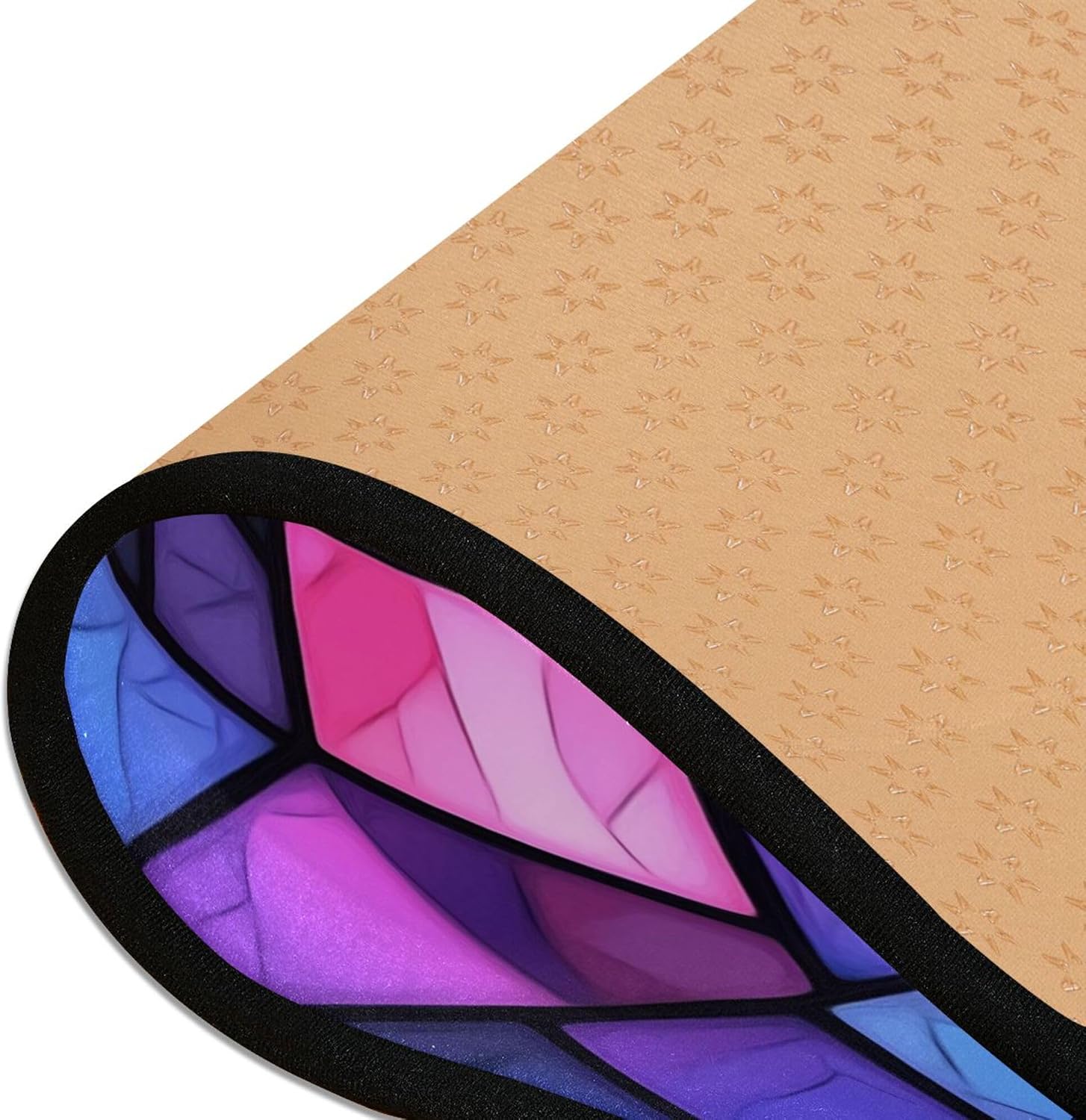 Runner Rug Non Skid Area Rugs, Purple Marble Blocks Indoor Outdoor Kitchen Mats Carpet for Living Room Bedroom Home Decor 61 x 183cm