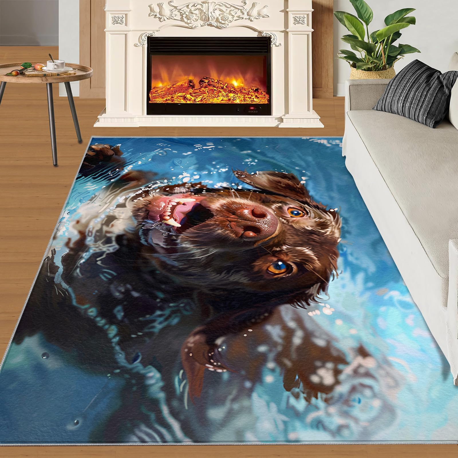 Tapis de natation pour animaux de compagnie grand tapis de salon amusant 180 x 200 cm pour chien