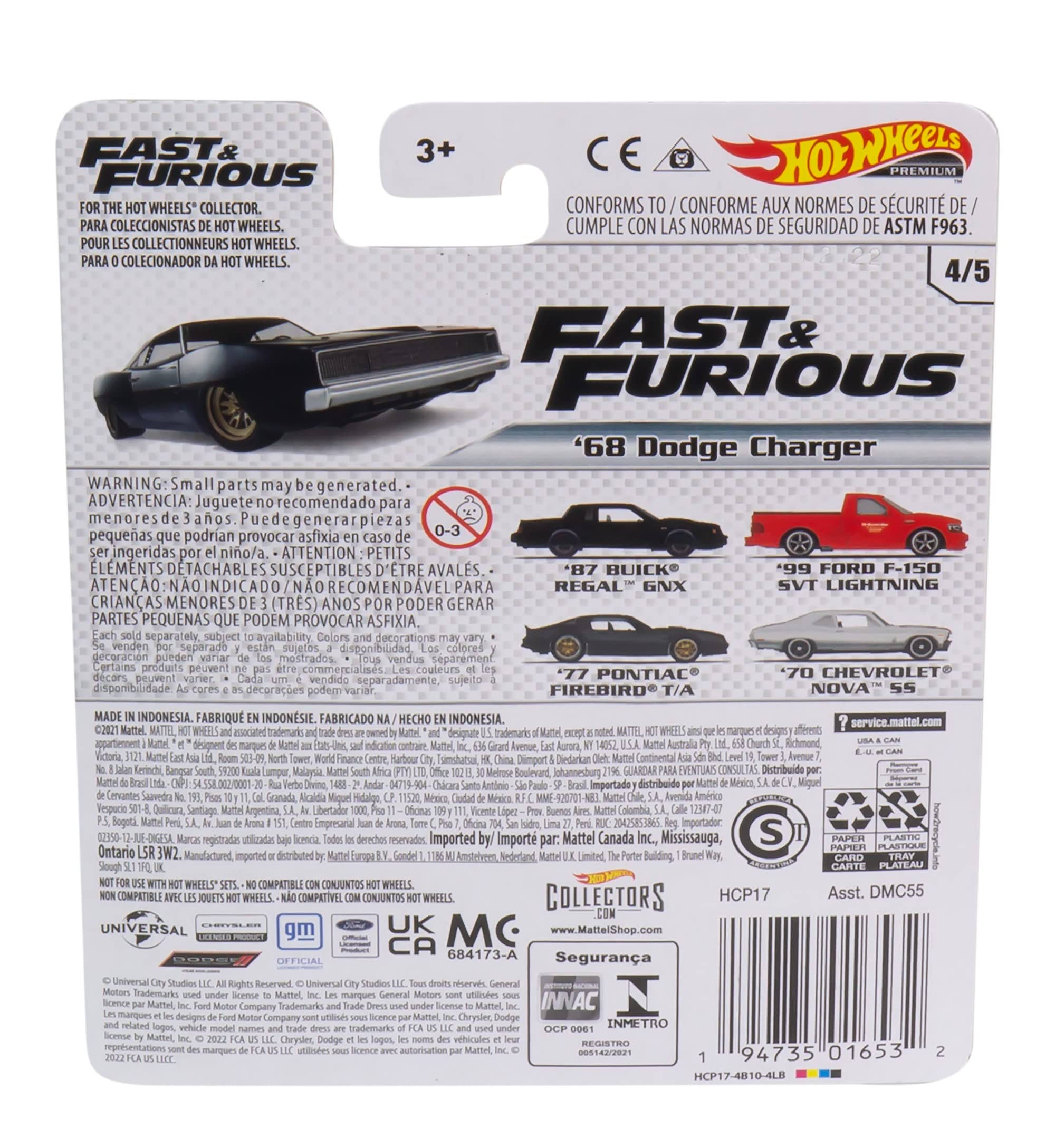 ホットウィール FAST&amp;FURIOUS ダッジ・チャージャー まとめ売り 828591.jpg