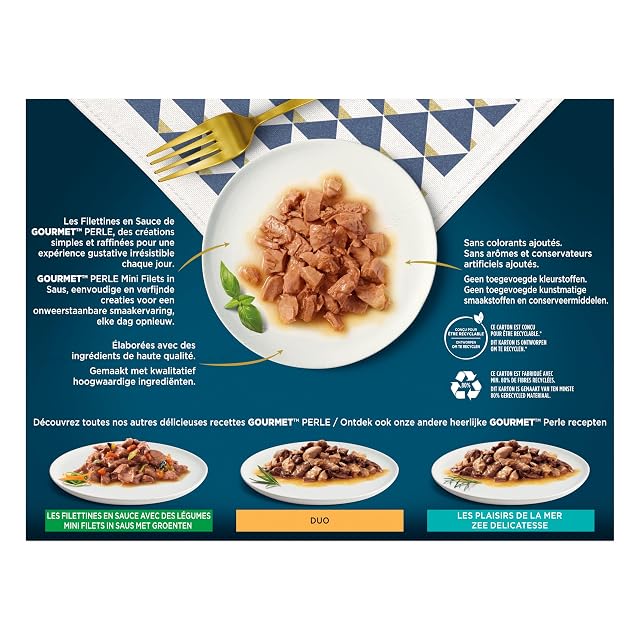 Foto 4 de 8 de Gourmet Perle repas para gato adulto 12 x 85 g Talla & Saveur elegir