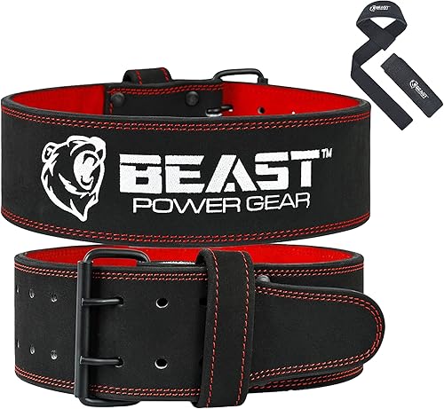 Beast Power Gear Cinturones de levantamiento de pesas, correa libre de 4 pulgadas de ancho, 0.394 in de grosor para levantamiento de pesas,