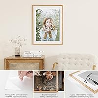 Vista 656 de Fun Memories Portarretratos de metal de 16 x 20 pulgadas con paspartú de 11 x 14 pulgadas, acabado de aluminio cepillado, parte delantera de vidrio
