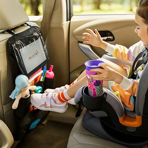 Miniatura 4 de Munchkin Brica - Organizador de asiento trasero para automóvil con soporte para tableta y funda para toallitas color negro