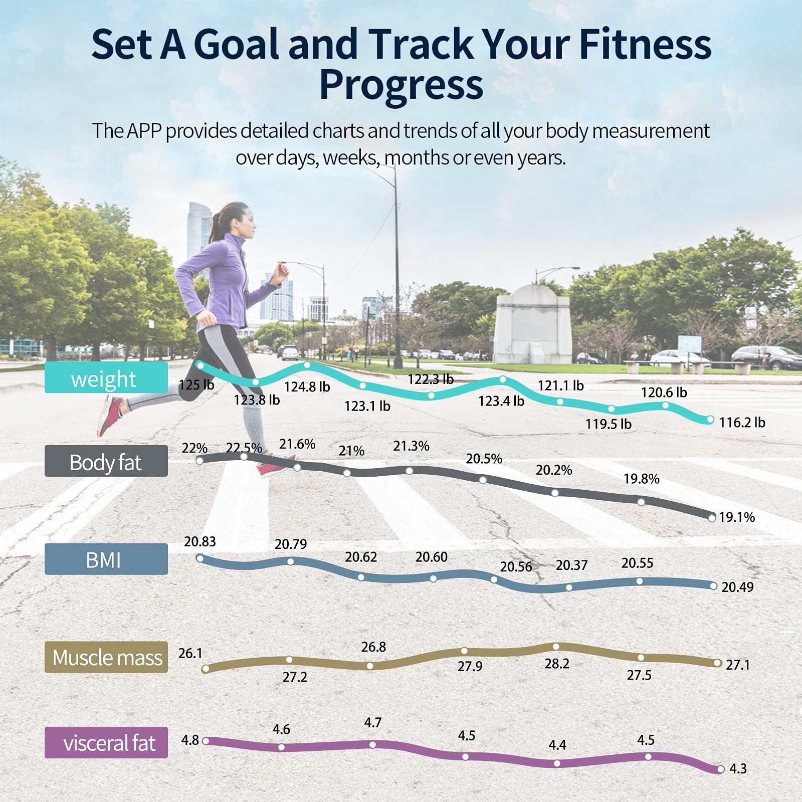 Scales for Body Weight, Large Display Digital Weight Scale with Body