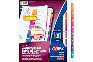 Avery Extra Wide Dividers for 3 Ring Binder