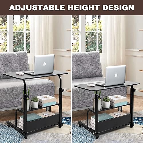 Miniatura 3 de Escritorio pequeño para laptop escritorio portátil de espacio pequeño sala de estar sofá dormitorio mesita de noche con almacenamiento escritorio de