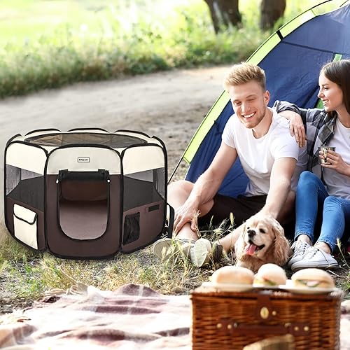 Miniatura 5 de Corralito portátil para mascotas, corralito plegable para mascotas, corralito de ejercicio para perros, gatos, conejos, mascotas, corralito para