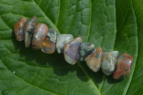 Pinza para el cabello Rainforest Rhyolite Stone French Barrette