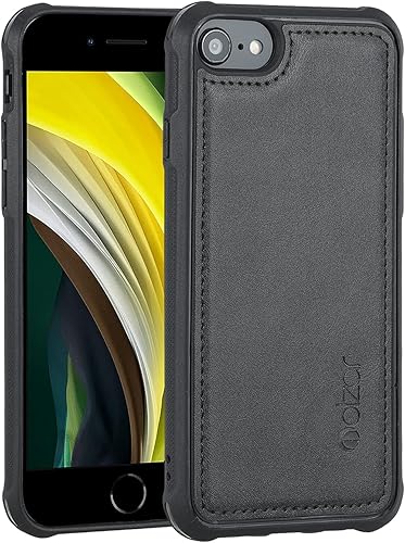 molzar MAG Series - Funda para iPhone SE 2022SE 2020876s6, placa de metal integrada para montaje magnético, funciona con cargadores certificados Qi,