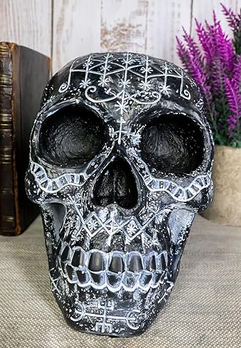 Miniatura 7 de Ebros Gift Gótico Erzulie Freda Veve Haitiano Antiguo Vudú Hechizos de Amor Romance Talismán Tatuaje Cráneo Estatua Gótica Cráneo Lwas Voudou Loa