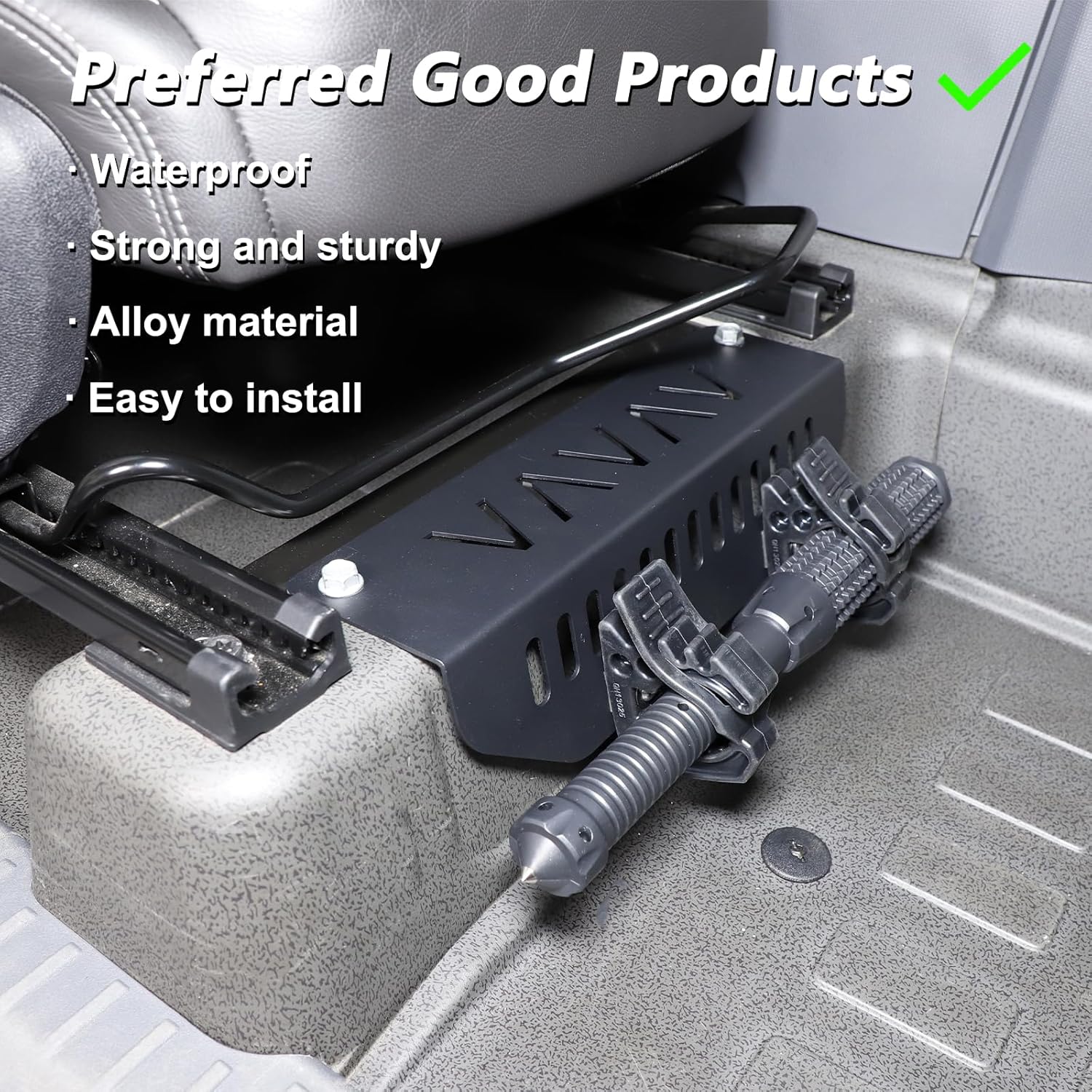 Flashlight Holder Bracket Mount Compatible with INEOS Grenadier 2020-2024 Accessories, Carbon Steel Auto Underseat Flashlight Small Tool Holder Bracket