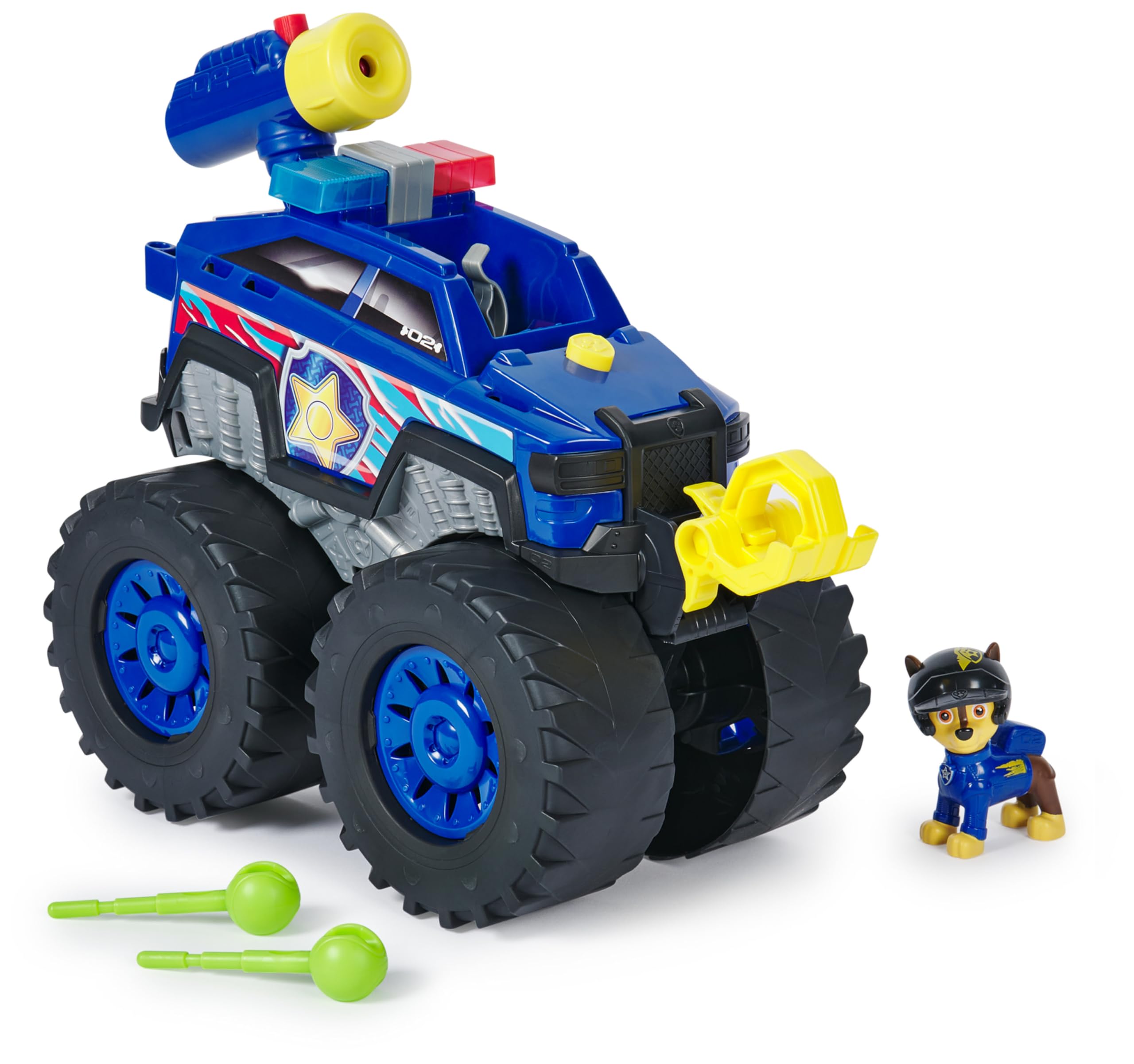 Paw Patrol: Rescue Wheels Chase Deluxe, Veicolo Giocattolo con Propulsore, Argano Motorizzato, Luci e Suoni, Giocattoli per Bambini e Bambine, 3+ Anni