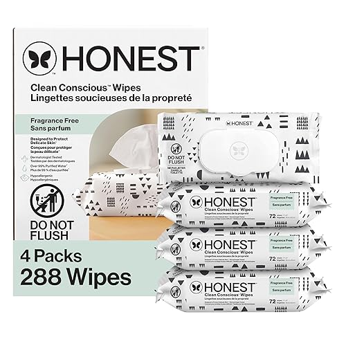 Miniatura 28 de The Honest Company - Toallitas limpiadoras para bebé con 99% de agua, respetuosas con el medioambiente, compostables, a base de plantas