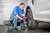 Vista 9 de Powerbuilt Asiento rodante con bandejas de herramientas expandibles, taburete de garaje con caja de herramientas con ruedas - Gris 941918ECE