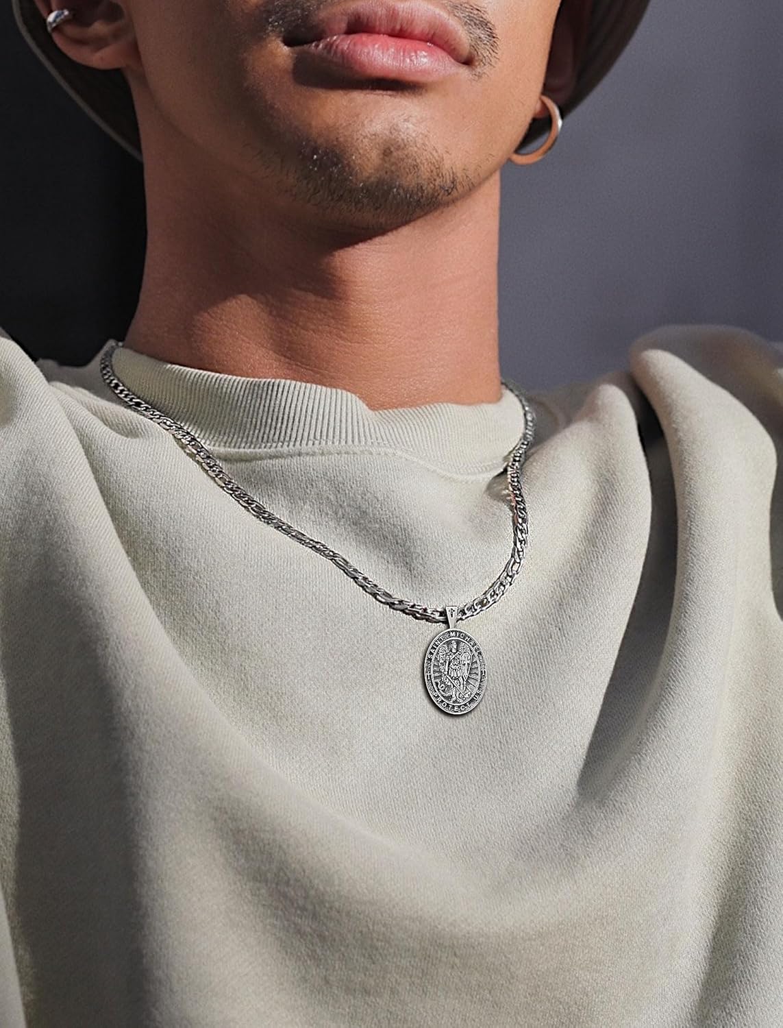 INFUSEU Unique Religious Gifts for Men Women, St. Michael/St. Christopher/St. Benedict/Virgin Mary Pendant Necklaces - Image 4