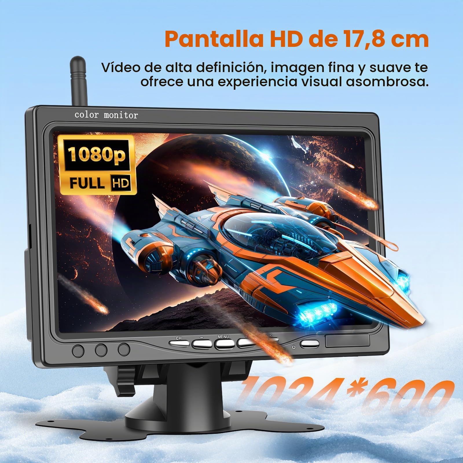 Cámara Marcha Atrás Inalámbrica con Señal Digital Estable con IP68 12V-36V | Adaptado para Numerosos Modelos de Vehículos Cámara de Marcha Atrás con Impermeable IP68 Visión Nocturna