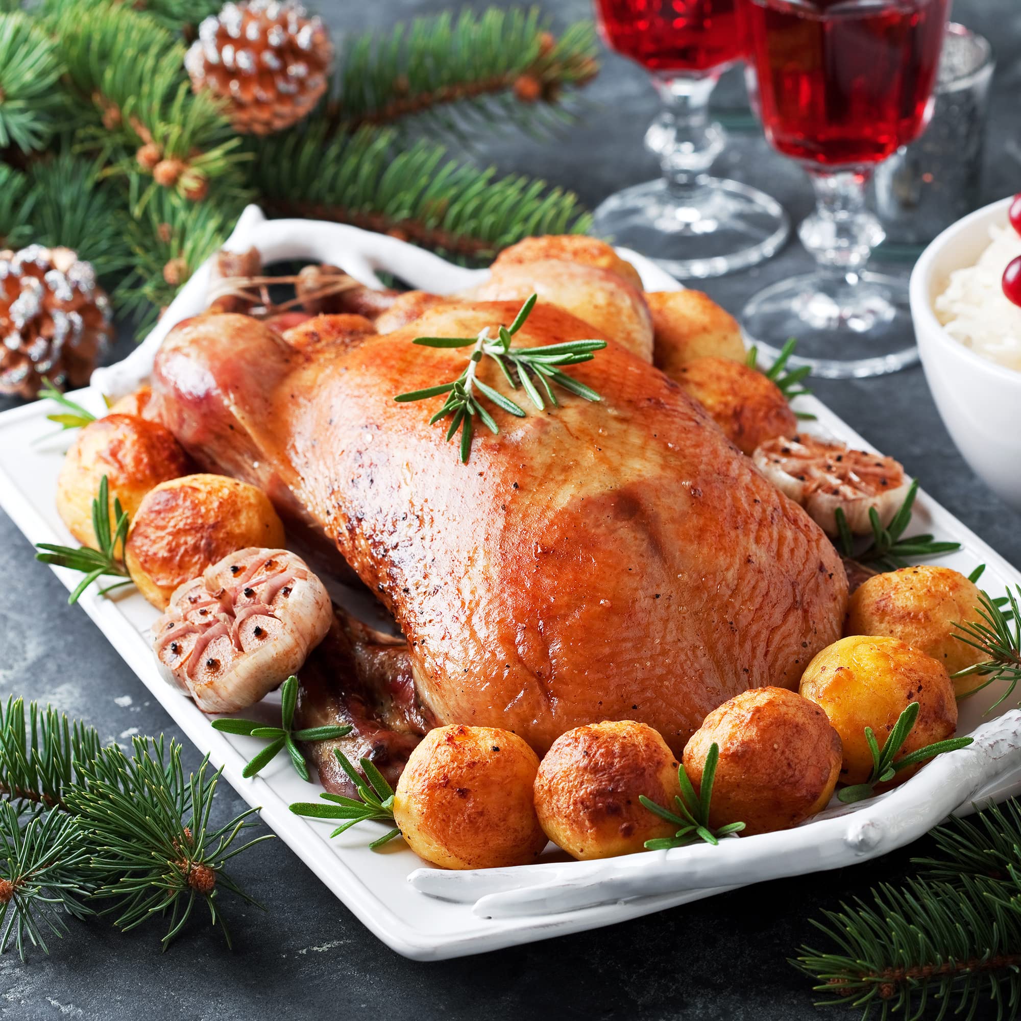 WURSTBARON® Bayerische Weihnachtsgans/Gans aus Freilandhaltung, schlachtfrisch & küchenfertig ca. 4,5 kg/Lieferung ca. 21-23 Dezember