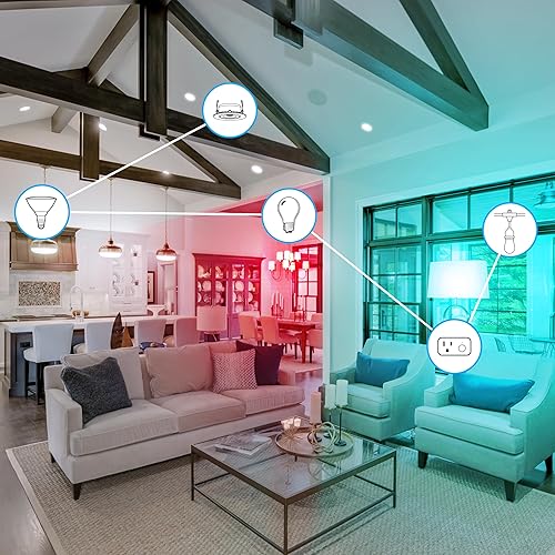 Miniatura 8 de Feit Electric Bombilla inteligente ST21, equivalente a 60 W, regulable, filamento en espiral estilo Edison. WiFi habilitado, funciona con