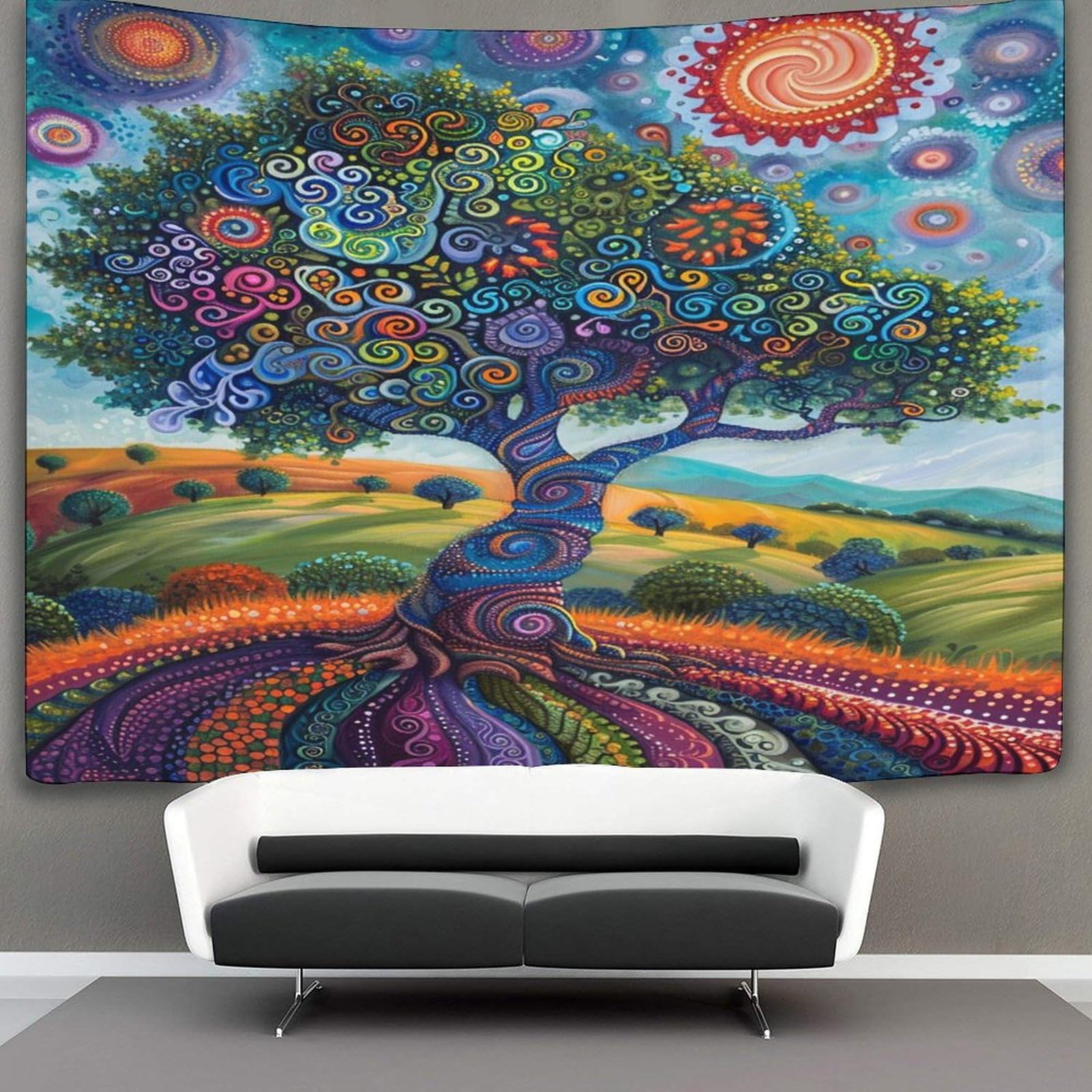 kaiyun Life Tree Tapestry Plant Wall Hanging Bedroom Home Decor 180cmx230cm