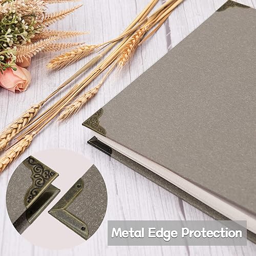 Miniatura 2 de Vienrose Álbum de fotos autoadhesivo de 40 páginas, tapa dura con kit de álbumes de recortes, 3 anillos, álbum de recortes de papel para enamorados,