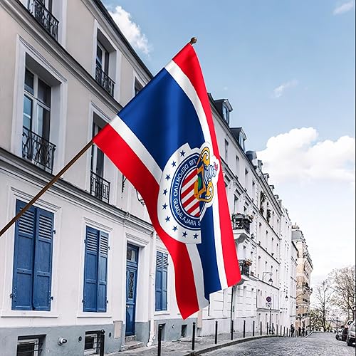 Miniatura 7 de YukaBa Bandera de bandera Chivas Guadalajara Bandera de 3 x 5 pies México Futbol Fútbol