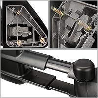Vista 7 de DNA Motoring TWM-001-T222-BK - Par de espejos laterales de remolque de ajuste manual compatibles con Silverado Sierra 99-07 / 00-06 Suburban Tahoe