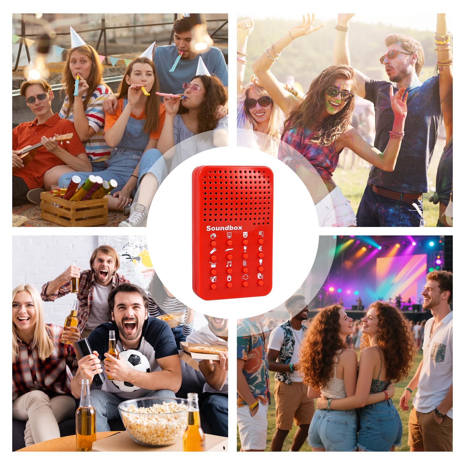 Sound Machine Zabawna maszyna dźwiękowa, Noise Sound Machine, Prank Soundboard, z 16 efektami dźwiękowymi, generator dźwięku na prezenty, imprezy i pranks