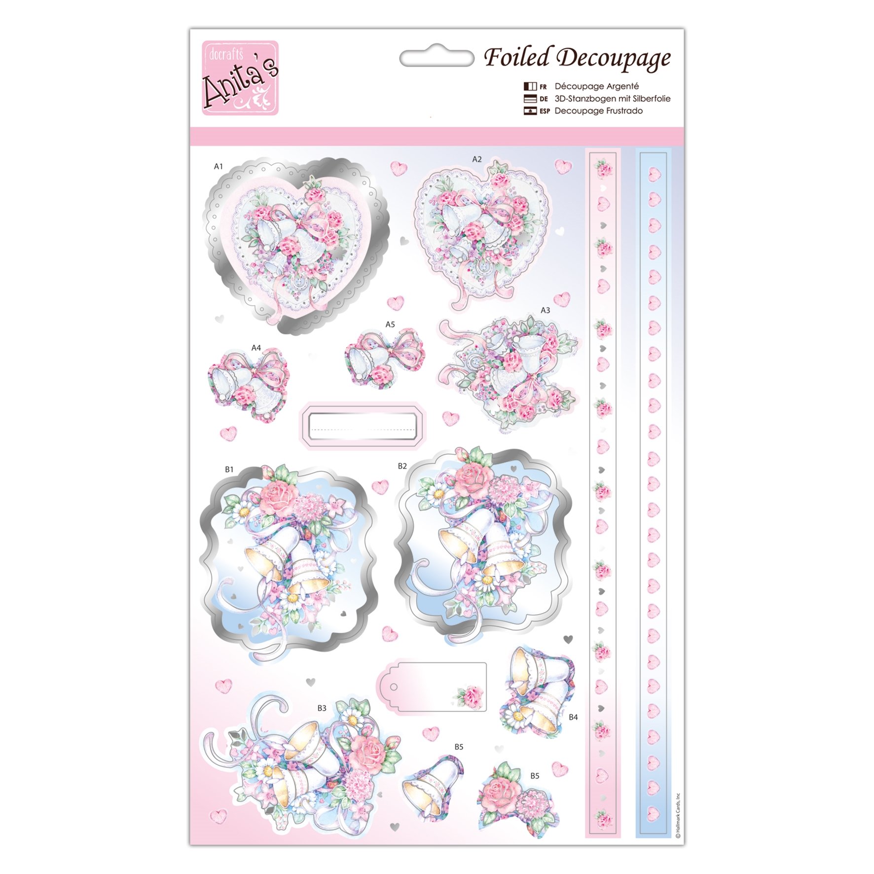 Anita's Foiled Decoupage - Wedding Bells