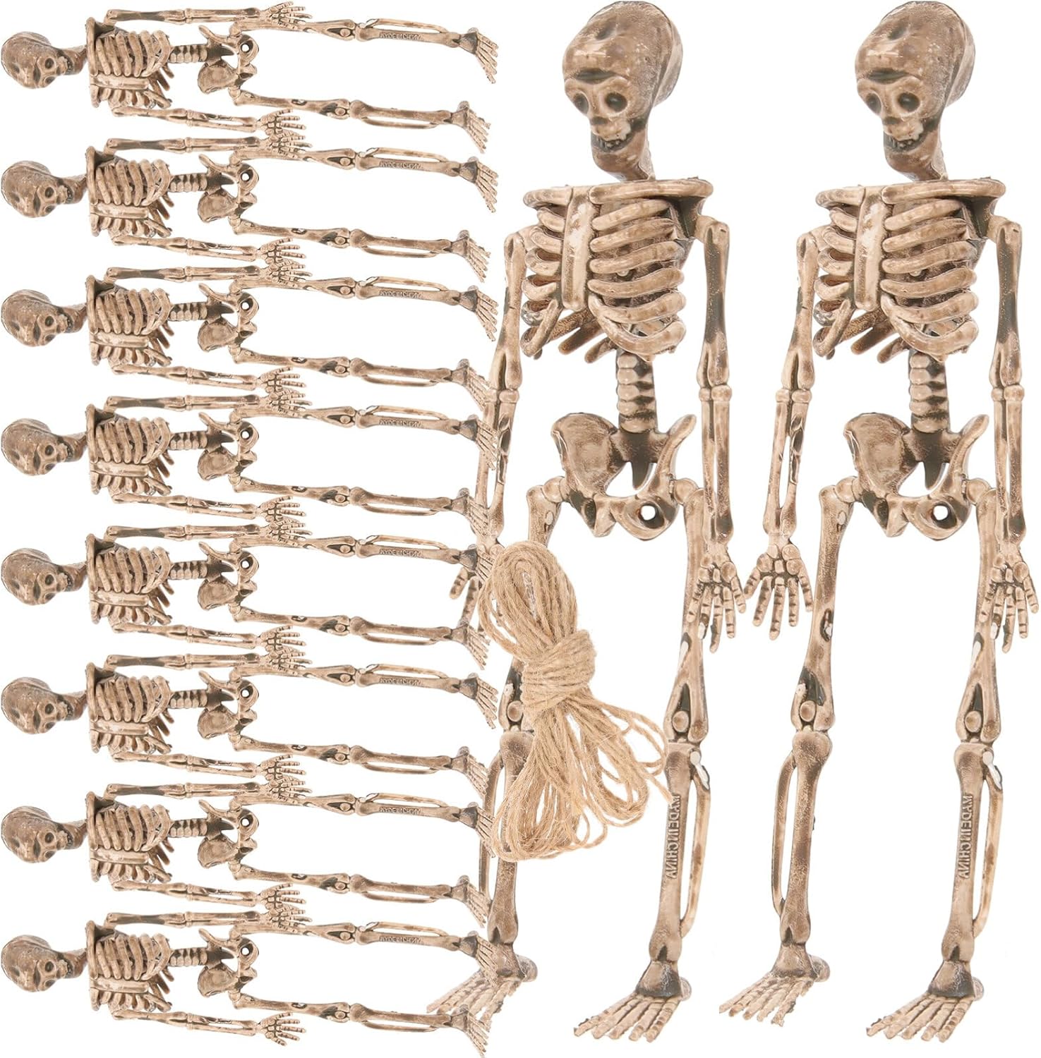 ABOOFAN 16pcs Halloween Skeletons Statue Scary Body Skeletons Figure ...