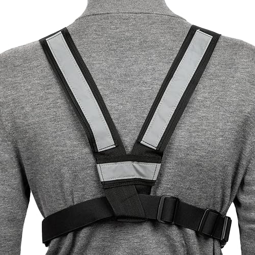 Miniatura 4 de LUITON Arnés de radio con tiras reflectantes, funda de hombro para chaleco de radio, soporte de chaleco de radio bidireccional, estuche para walkie