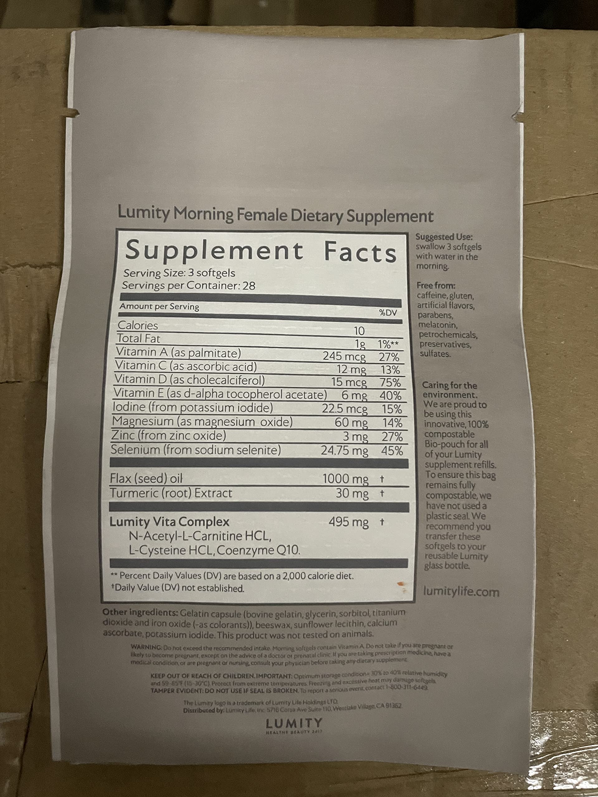 Lumity Immunity Boosting Morning & Night Pouches Vitamin D3, Zinc