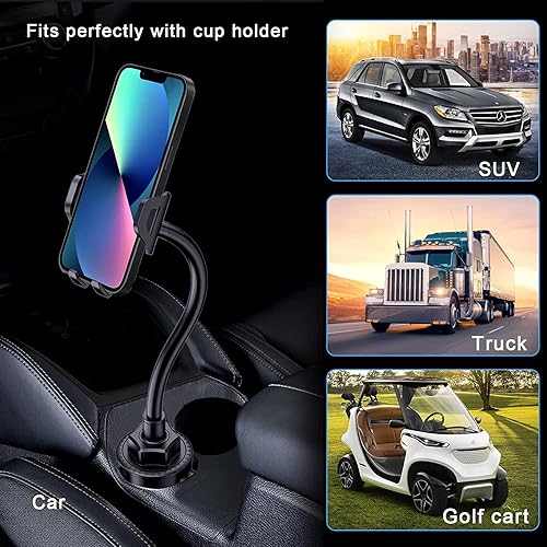 Miniatura 6 de Soporte de teléfono para automóvil, soporte flexible de cuello de cisne para teléfono, soporte ajustable compatible con iPhone 13 Pro Max 12 Pro 11