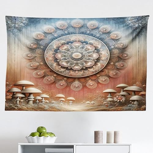 Miniatura 84 de Ambesonne Tapiz de la Torre Eiffel, tamaño Queen, imagen de la Torre Eiffel, París, Francia, coche vintage, calle, nubes oscuras, colcha colgante