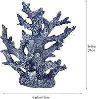 Vista 3 de Beach Coastal Decor Coral Reef Home Decor Coral Statue Sculpture Home,Desk,Bathroom,Desktop Shelf Statue,Marine Themed Gifts