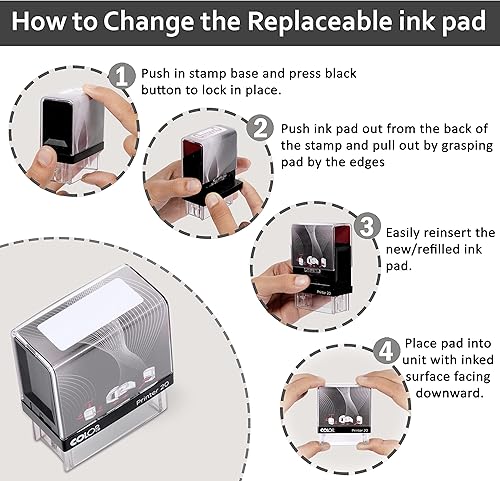 Miniatura 4 de Sello de goma de la firma de los padres autoentintado personalizado Colop Oficina P20 Mini Stamper