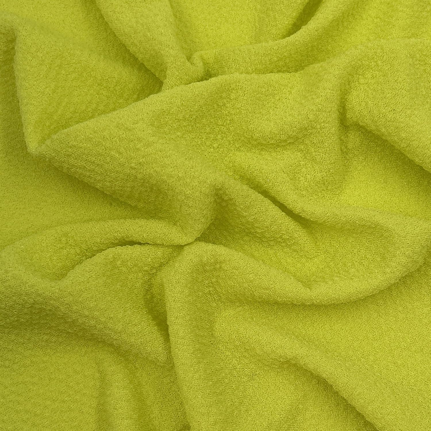 Stylish FABRIC 60" Poly Spandex Blend Jacquard Knit Fabric-220 GSM, Medium-Weight, 4-Way Stretch-Soft & Breathable, by The Yard-Ideal for Apparel, Drapery, Upholstery, DIY, Green Chartreuse 1 Yard