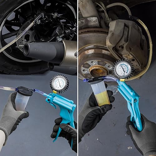 Miniatura 6 de Kit de purga de frenos 2 en 1 DURATECH, kit de purga de líquido de frenos con bomba de vacío manual, para automotriz, organizado en estuche portátil