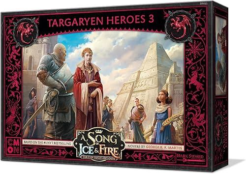 Miniatura 8 de CMON Juego de caja de mesa en miniatura de Targaryen Heroes III de Canción de Hielo y Fuego, líder de héroes legendarios en batalla, juego de