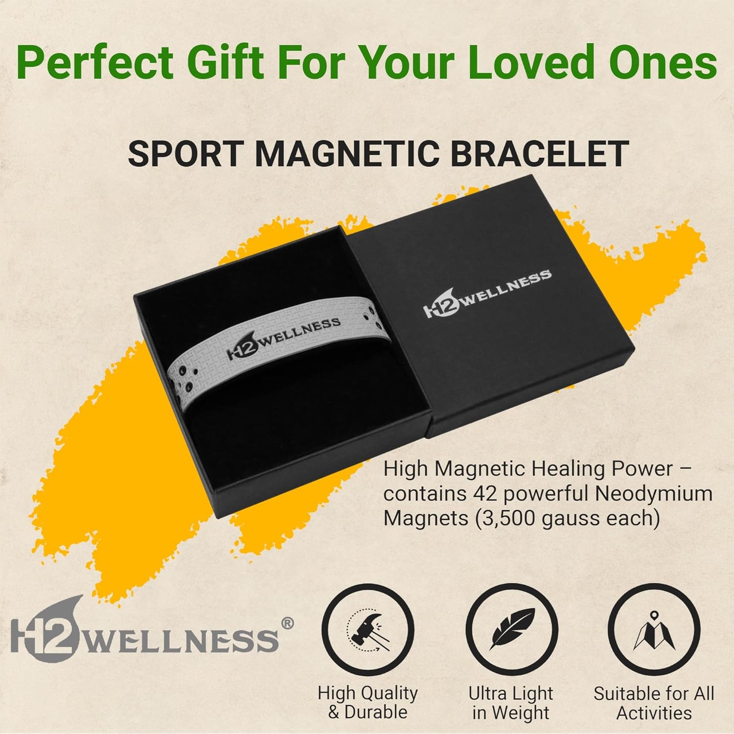 Magnetic Therapy Bracelet Super Ultra Strength Waterproof Breathable Comfortable Adjustable Infused with Titanium and Copper Sport Band - Image 4